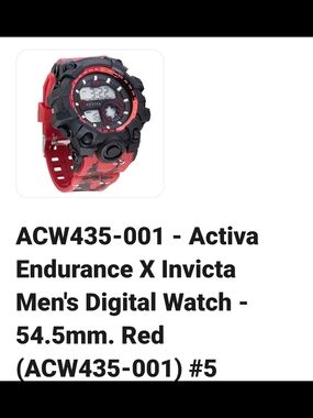 Ativa Red and Black Rugged Digital Sports Watch